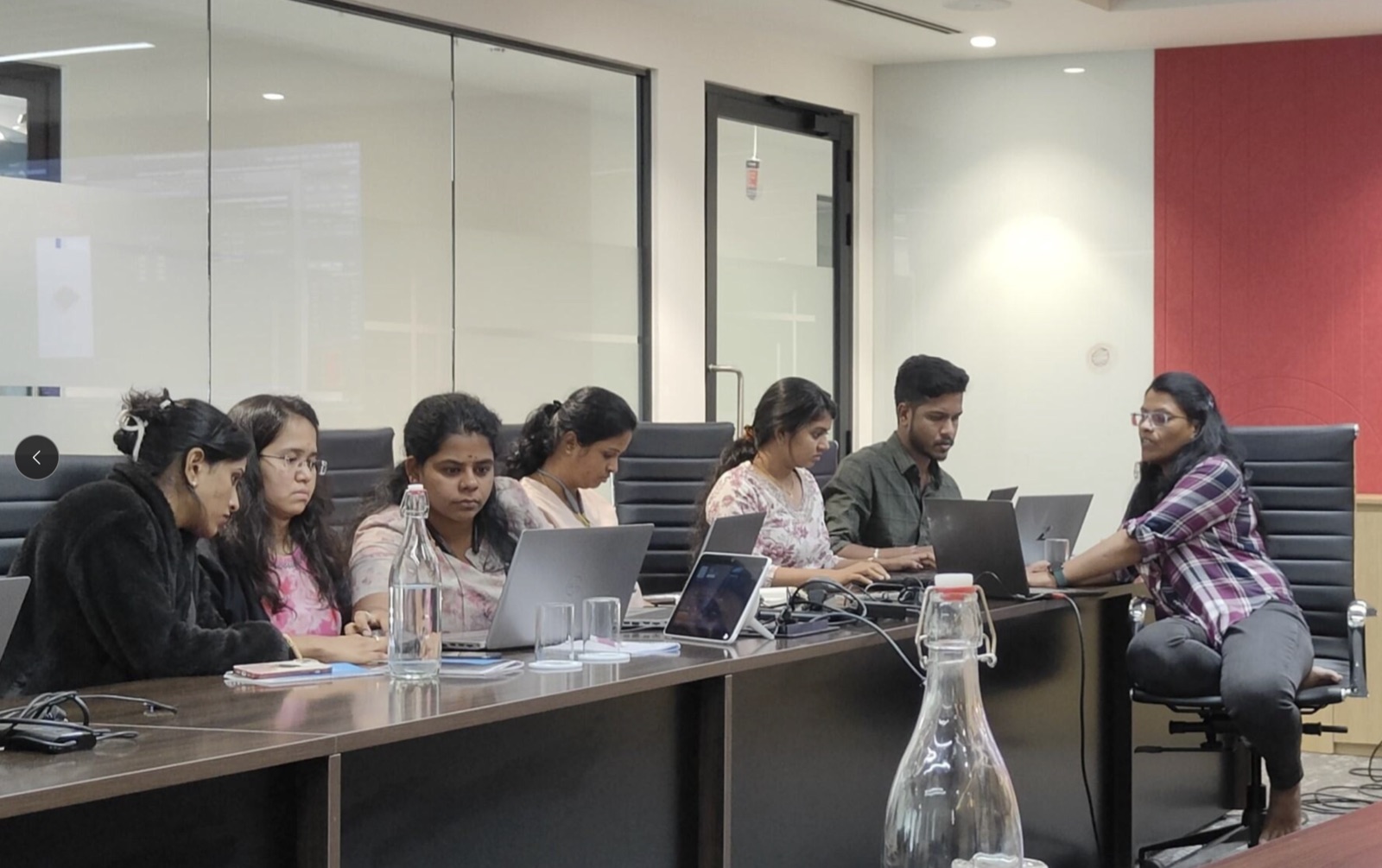 Engineers attending a wireless communication and RF design workshop