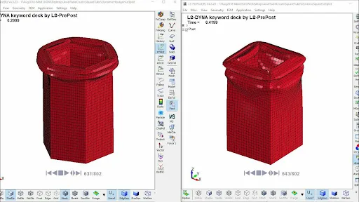 Study of crushing of square steel tube